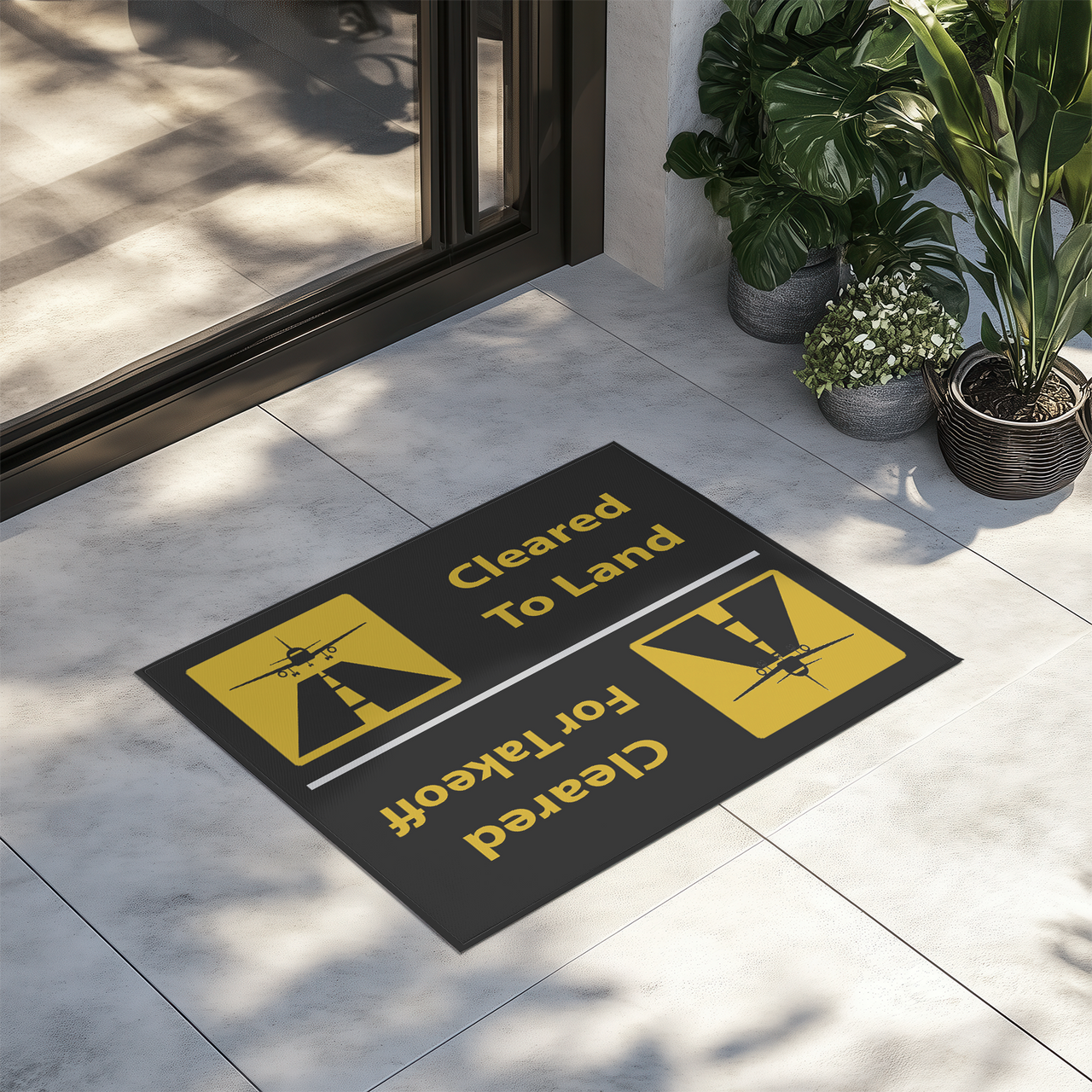 Cleared To Land / For Departure Designed Door Mats