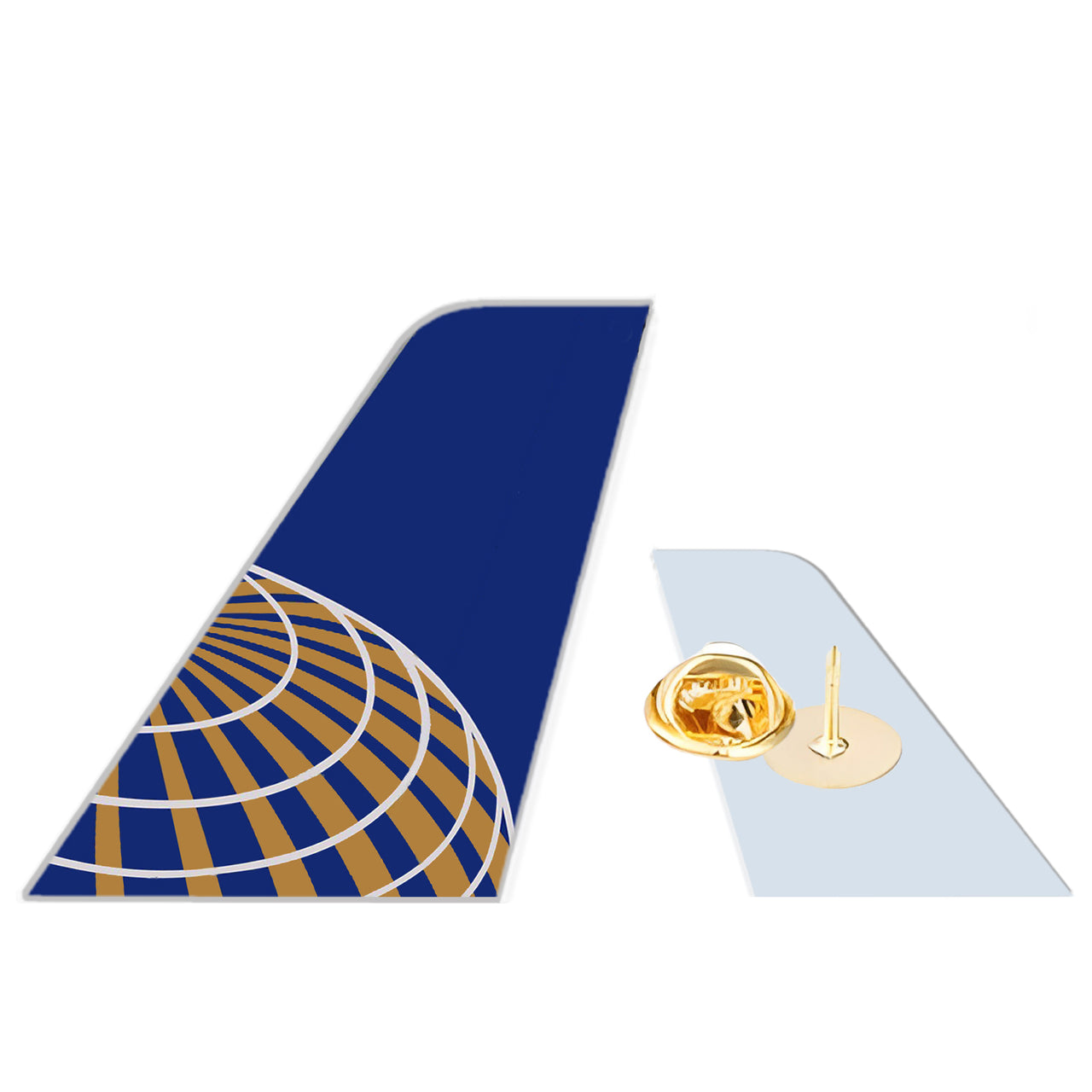 Continental Airlines Designed Tail Shape Badges & Pins