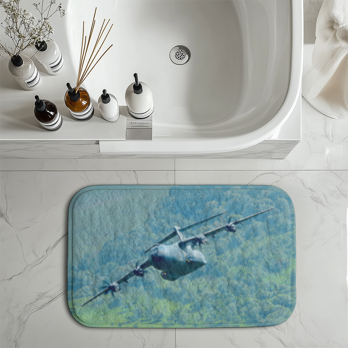 Cruising Airbus A400M Designed Bath Mats