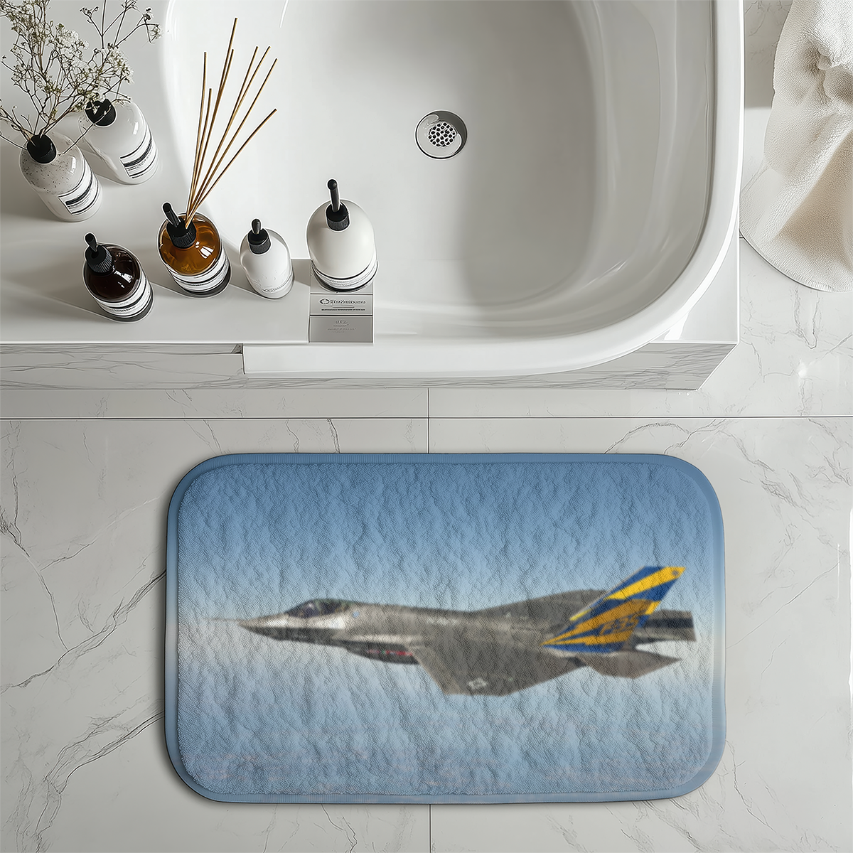 Cruising Fighting Falcon F35 Designed Bath Mats