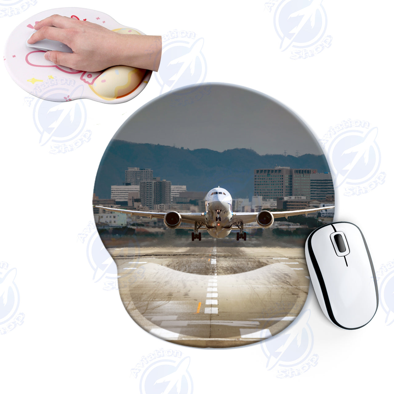 Departing Boeing 787 Dreamliner Designed Ergonomic Mouse Pads