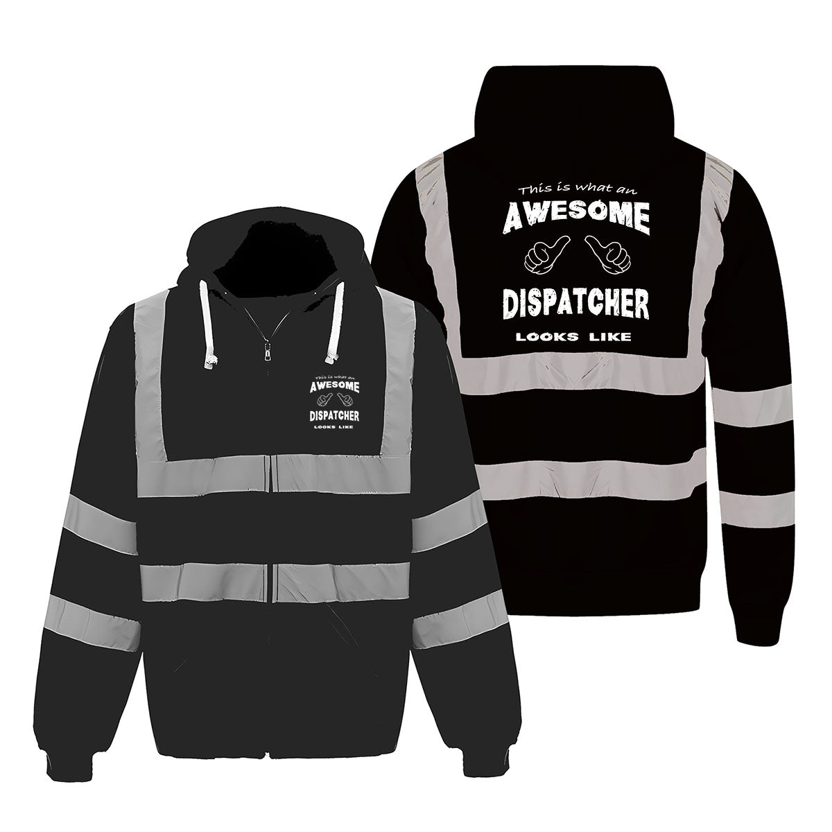 Dispatcher Designed Reflective Zipped Hoodies