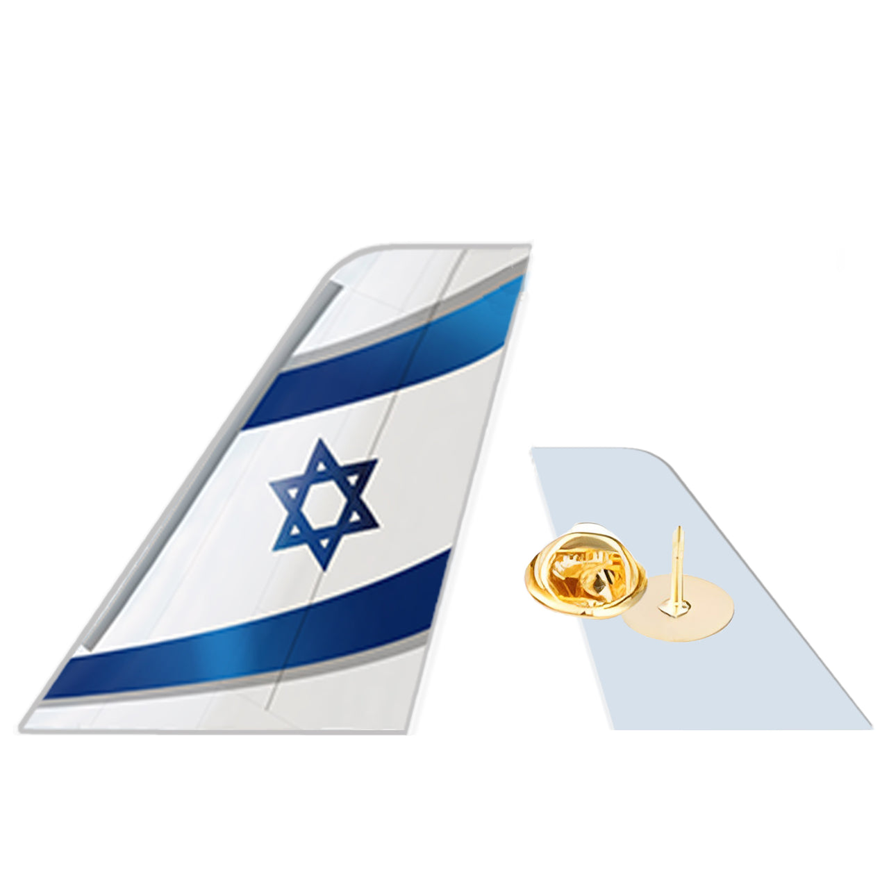 EL AL Airlines Designed Tail Shape Badges & Pins