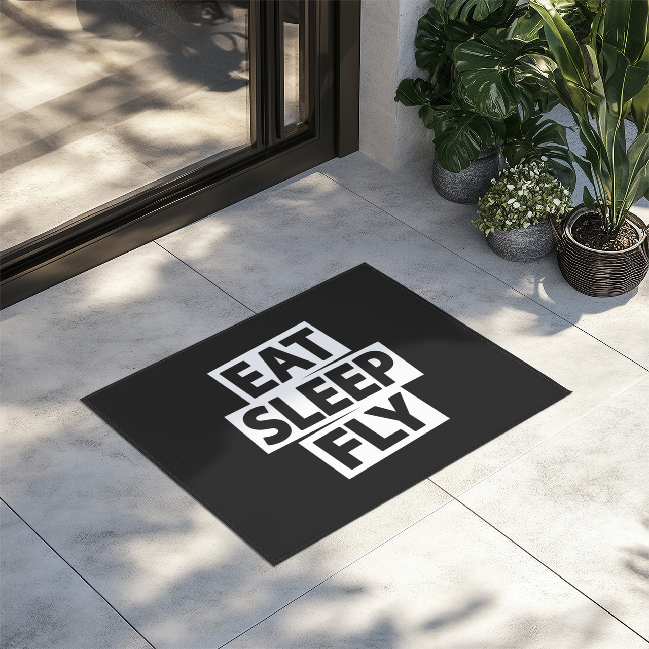 Eat Sleep Fly Designed Door Mats