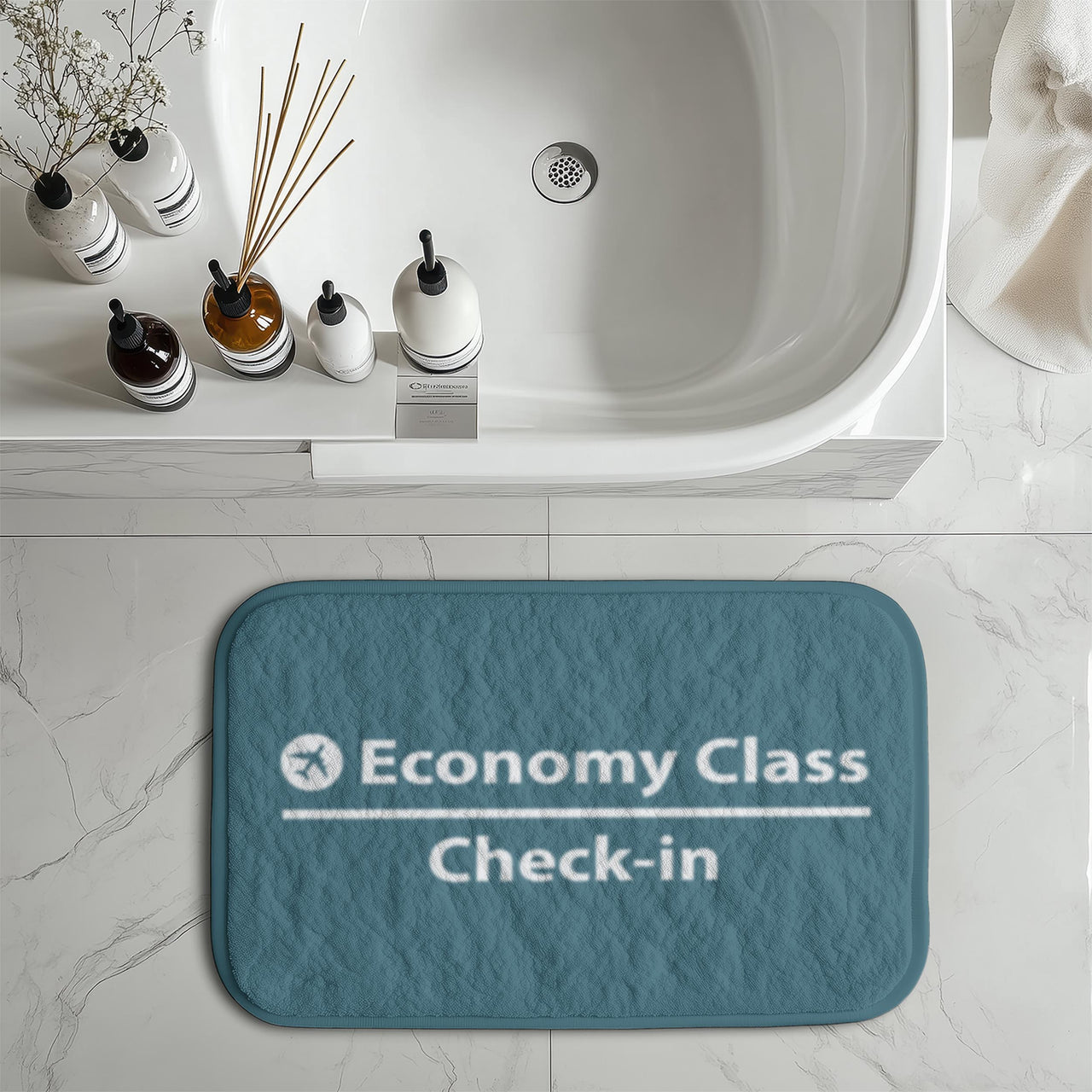 Economy Class - Check In Designed Bath Mats