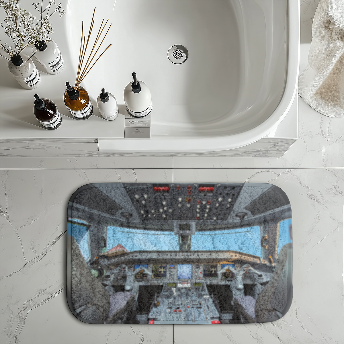 Embraer E190 Cockpit Designed Bath Mats