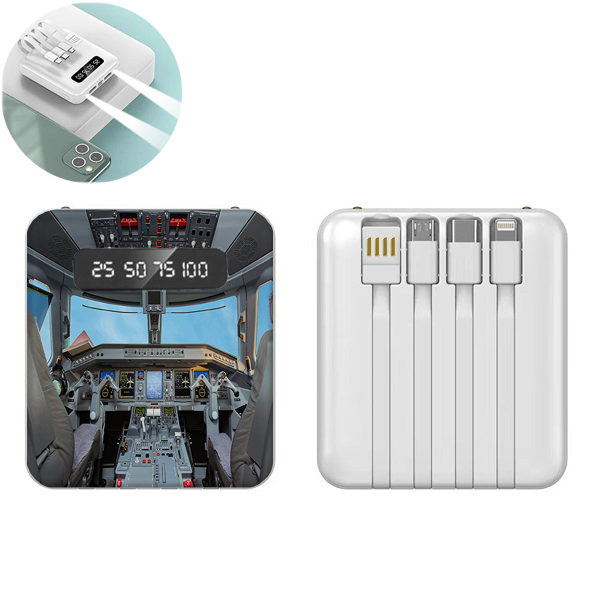 Embraer E190 Cockpit Designed 10000mAh Quick Charge Powerbank