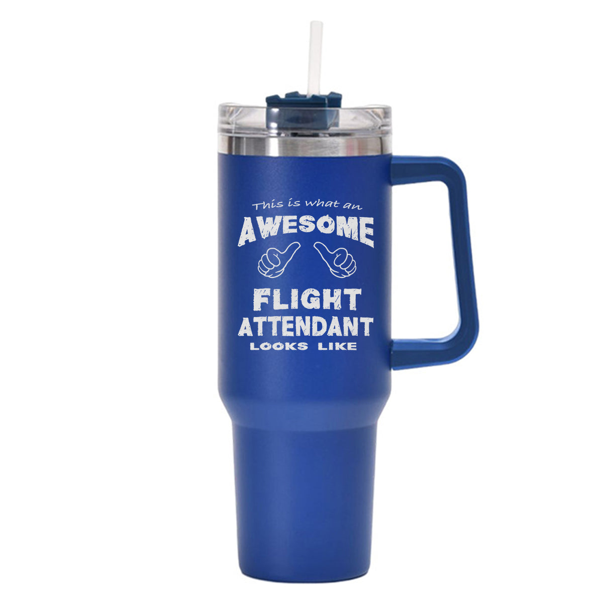 Flight Attendant Designed 40oz Stainless Steel Car Mug With Holder