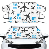 Thumbnail for Fly Be Free White Designed Car Windshield Snow Covers