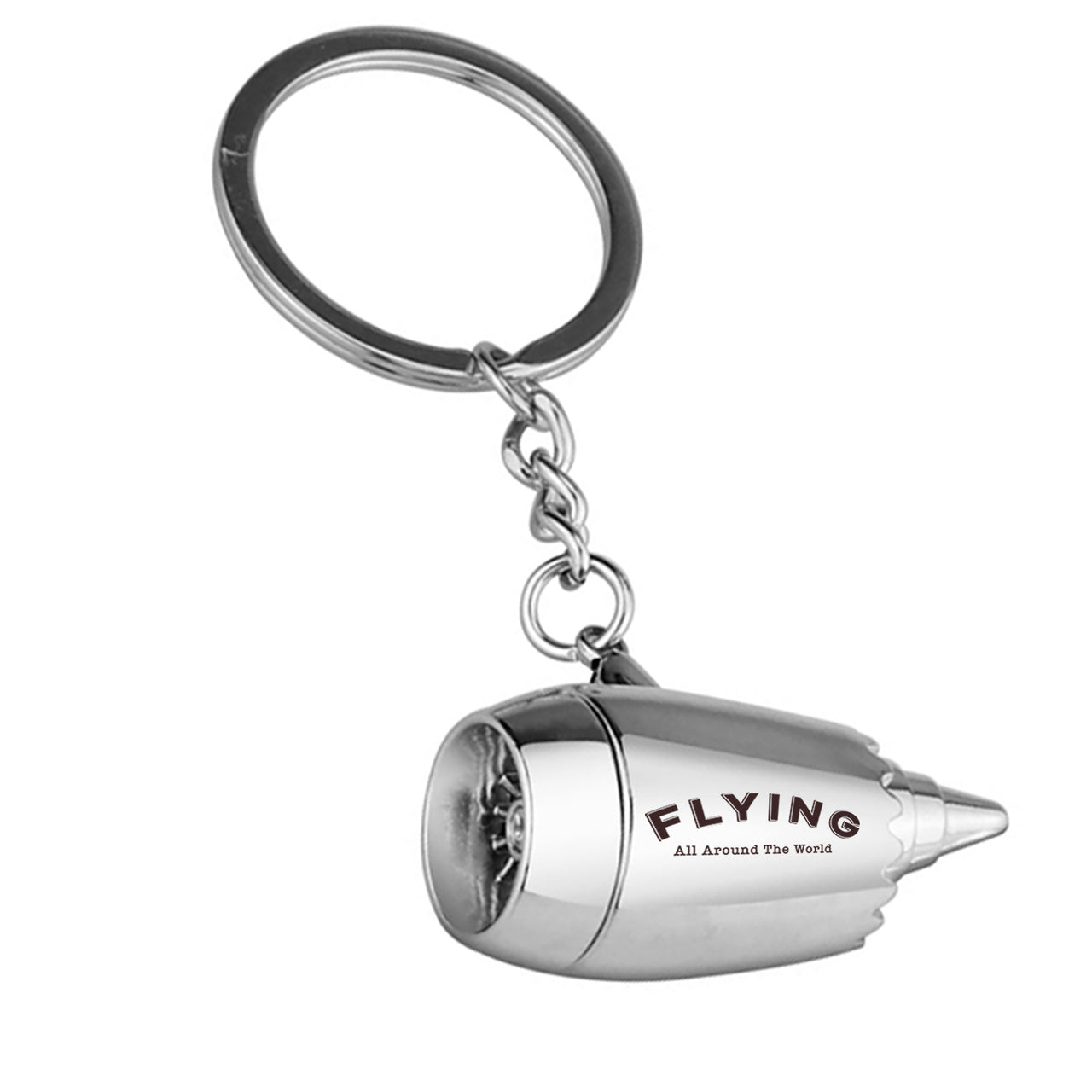 Flying All Around The World Designed Airplane Jet Engine Shaped Key Chain