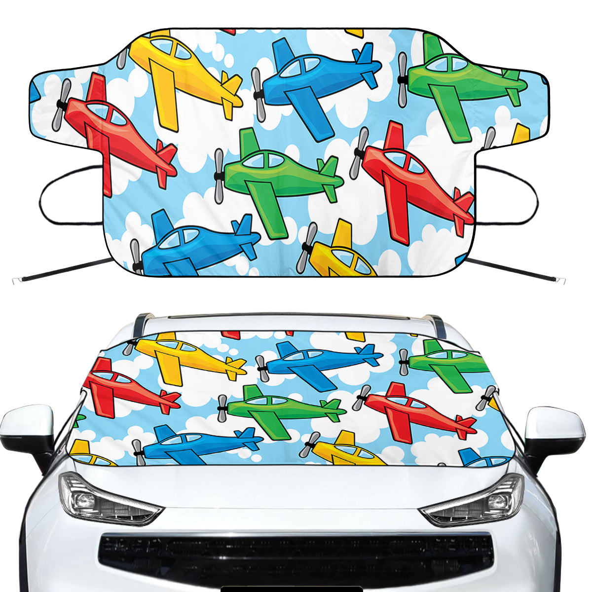 Funny Airplanes Designed Car Windshield Snow Covers