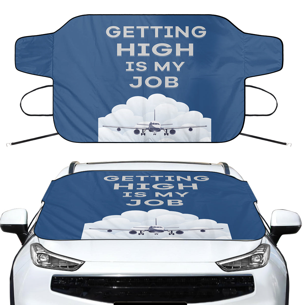 Getting High Is My Job Designed Car Windshield Snow Covers