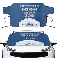 Thumbnail for Getting High Is My Job Designed Car Windshield Snow Covers