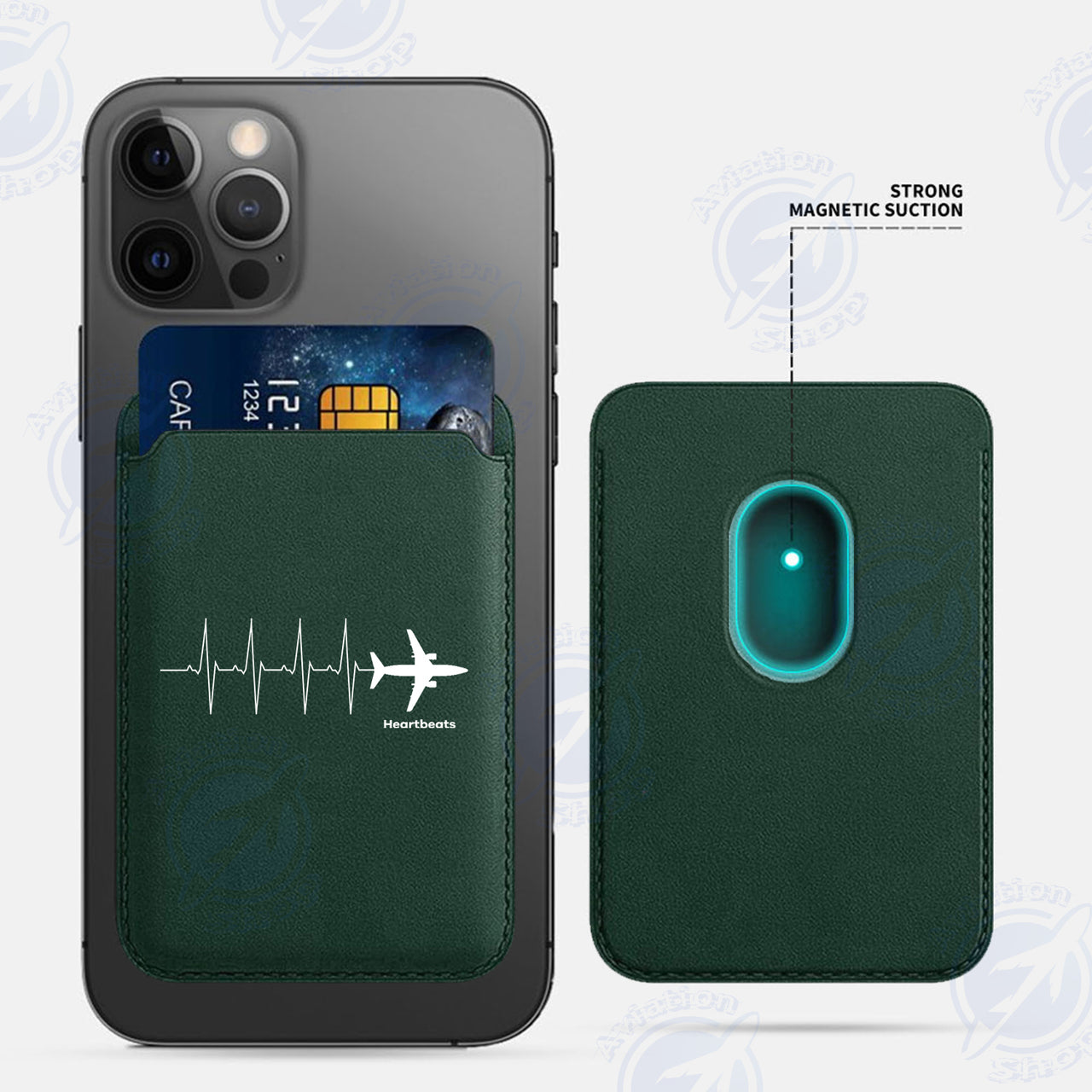 Aviation Heartbeats iPhone Cases Magnetic Card Wallet