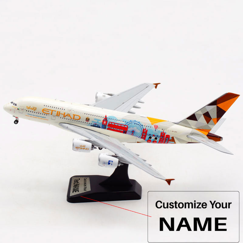 Etihad A6-APC Airbus A380 Airplane Model (1/400 Scale)