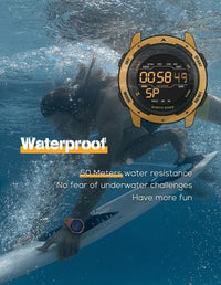 Thumbnail for Waterproof 50m Smart Watch Sports watch Dual Time Running Pedometer Countdown