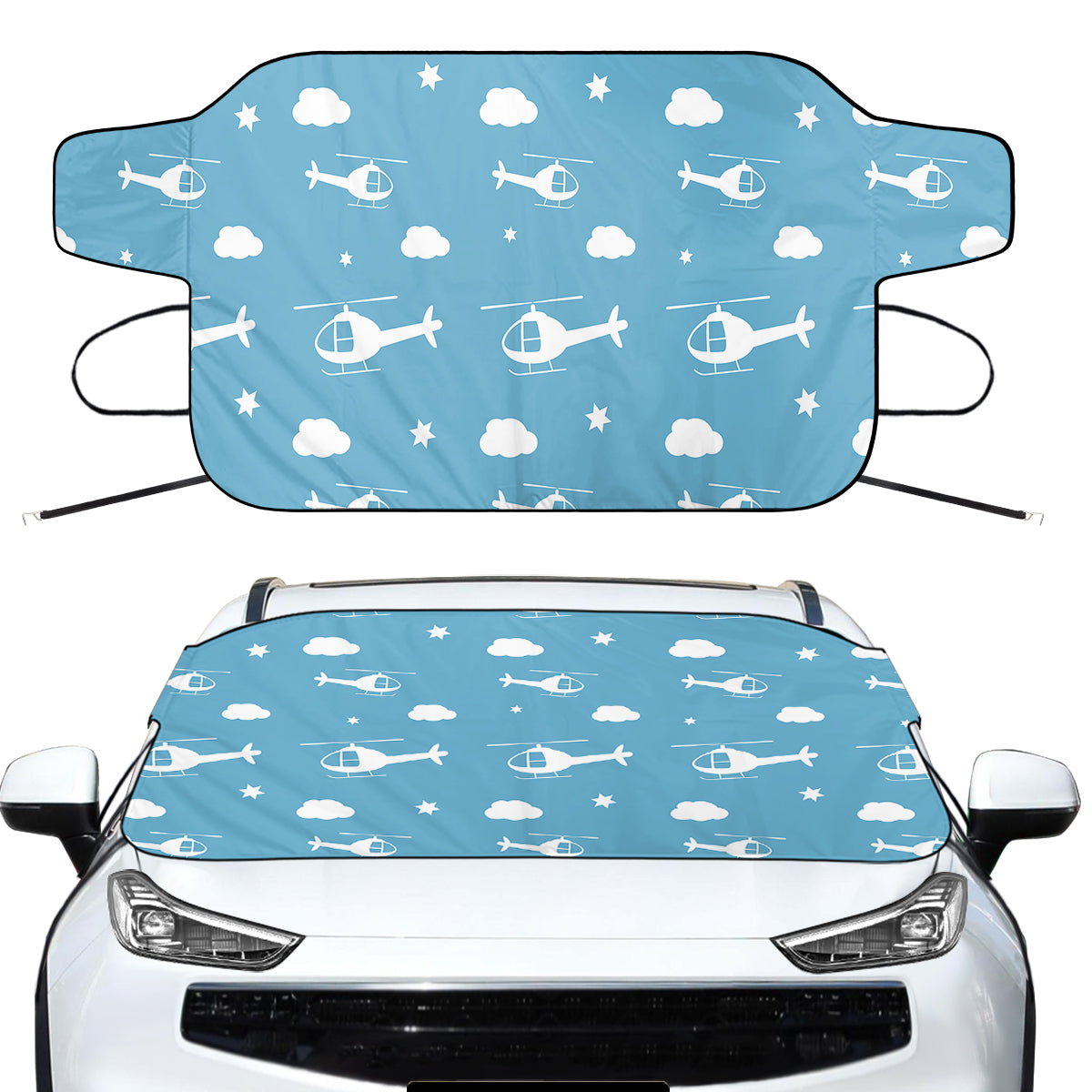 Helicopters & Clouds Designed Car Windshield Snow Covers