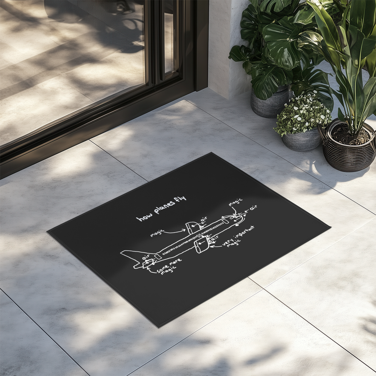 How Planes Fly Designed Door Mats