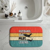 Thumbnail for Husband & Dad & Pilot & Legend Designed Bath Mats