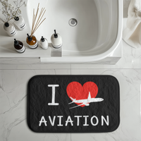 Thumbnail for I Love Aviation Designed Bath Mats