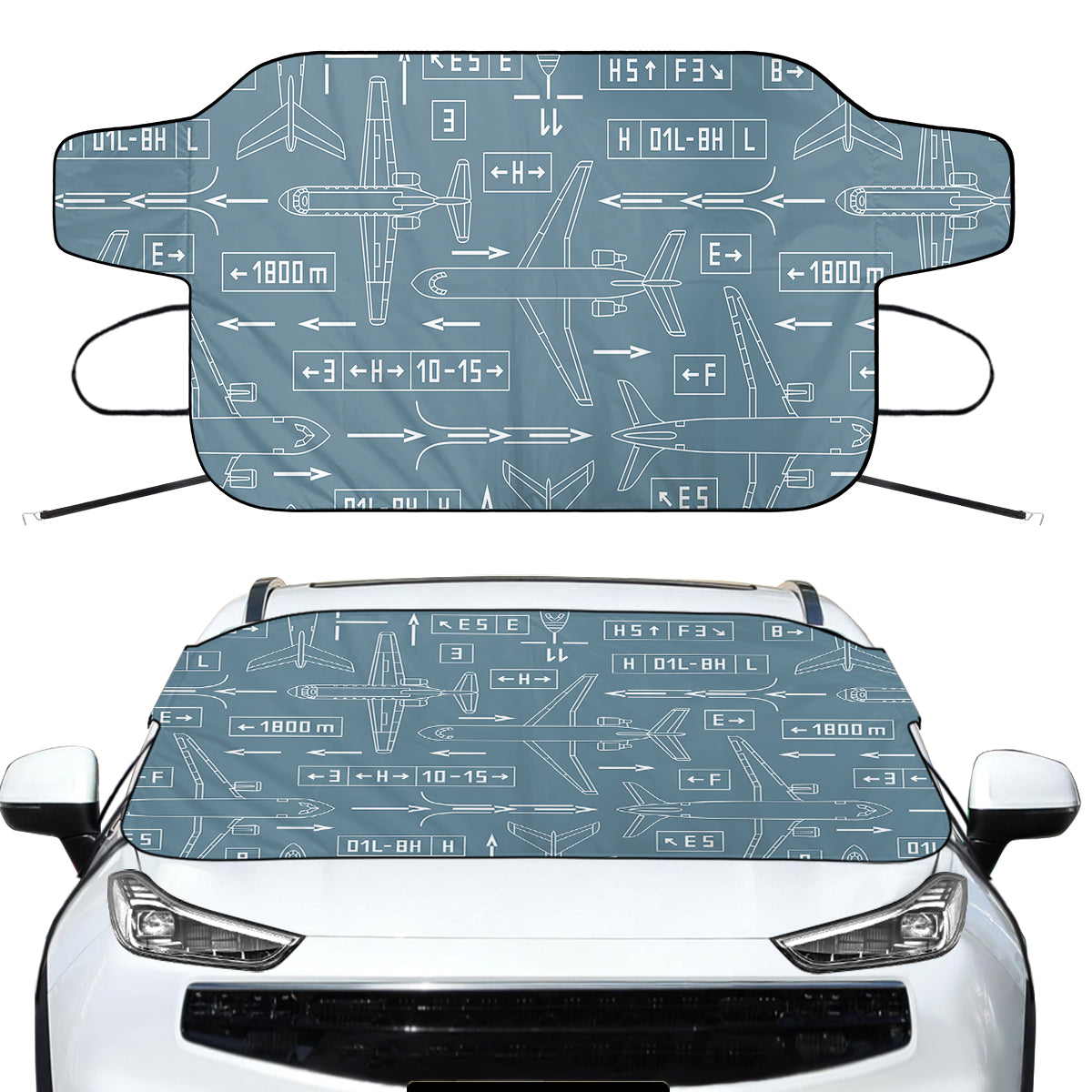 Jet Planes & Airport Signs  Designed Car Windshield Snow Covers