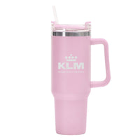 Thumbnail for KLM Royal Dutch Airlines Designed 40oz Stainless Steel Car Mug With Holder