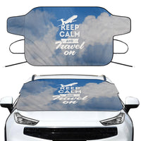 Thumbnail for Keep Calm and Travel On Designed Car Windshield Snow Covers