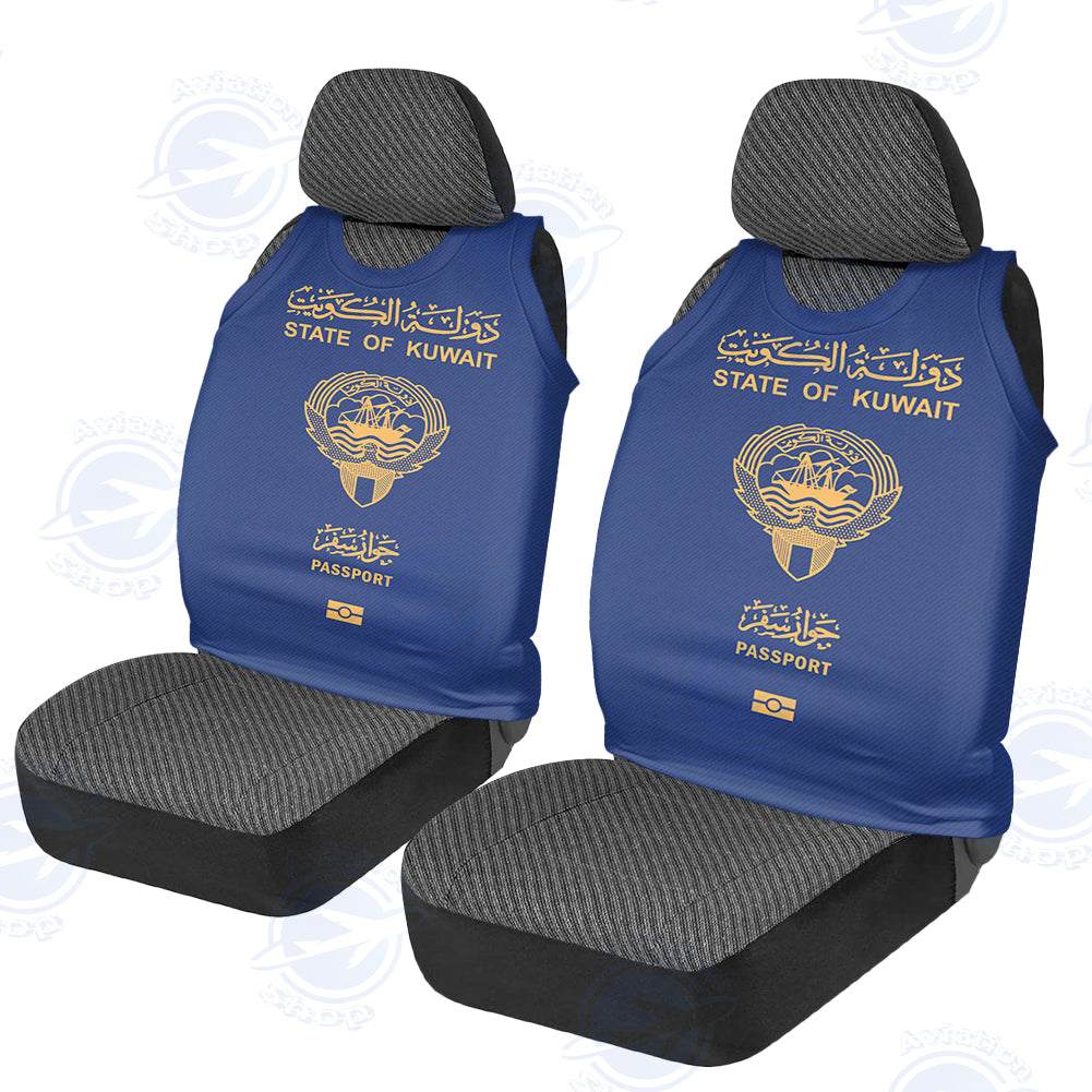 Kuwait Passport Designed Car Seat Covers