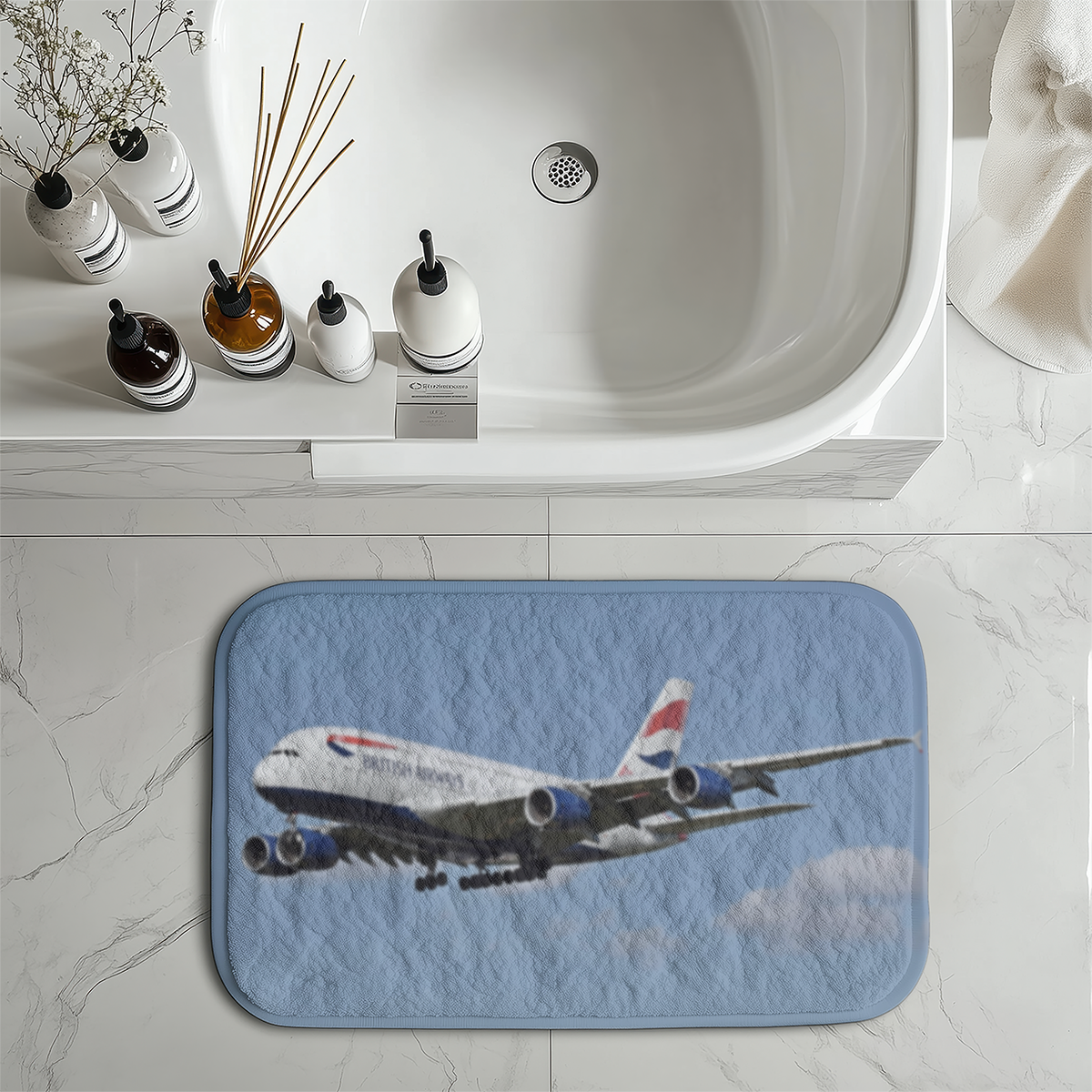 Landing British Airways A380 Designed Bath Mats