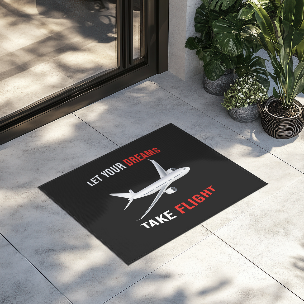 Let Your Dreams Take Flight Designed Door Mats