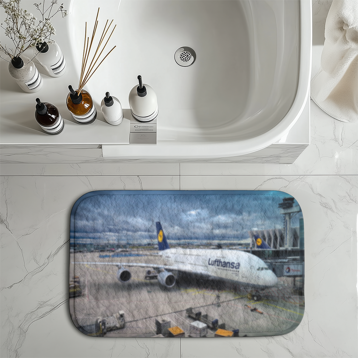 Lufthansa's A380 At the Gate Designed Bath Mats