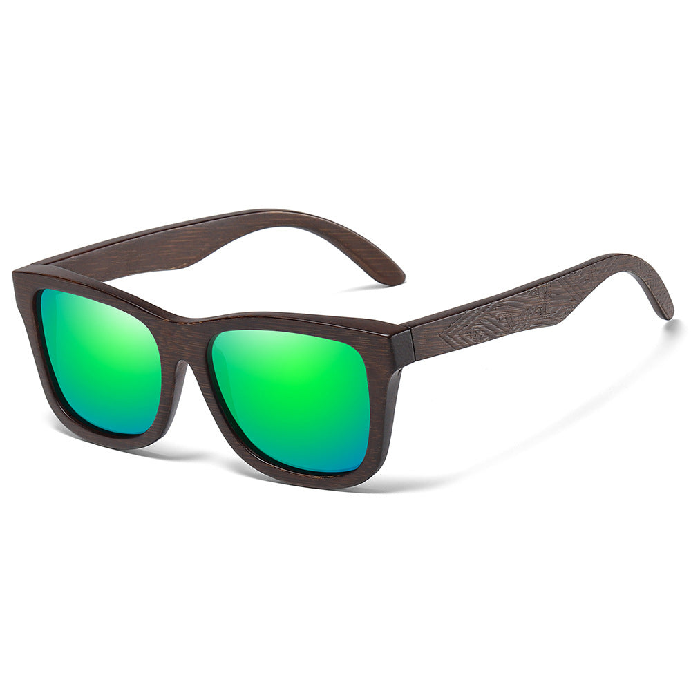 New Retro Polarized Wooden Frame Sunglasses