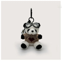 Thumbnail for Cute Pilot Panda Key Ring Doll Pendant