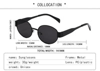 Thumbnail for Unisex Polarized Oval Aviator Sunglasses