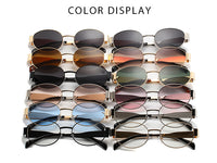 Thumbnail for Unisex Polarized Oval Aviator Sunglasses