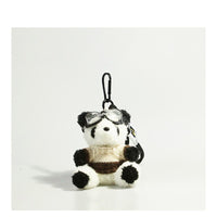 Thumbnail for Cute Pilot Panda Key Ring Doll Pendant