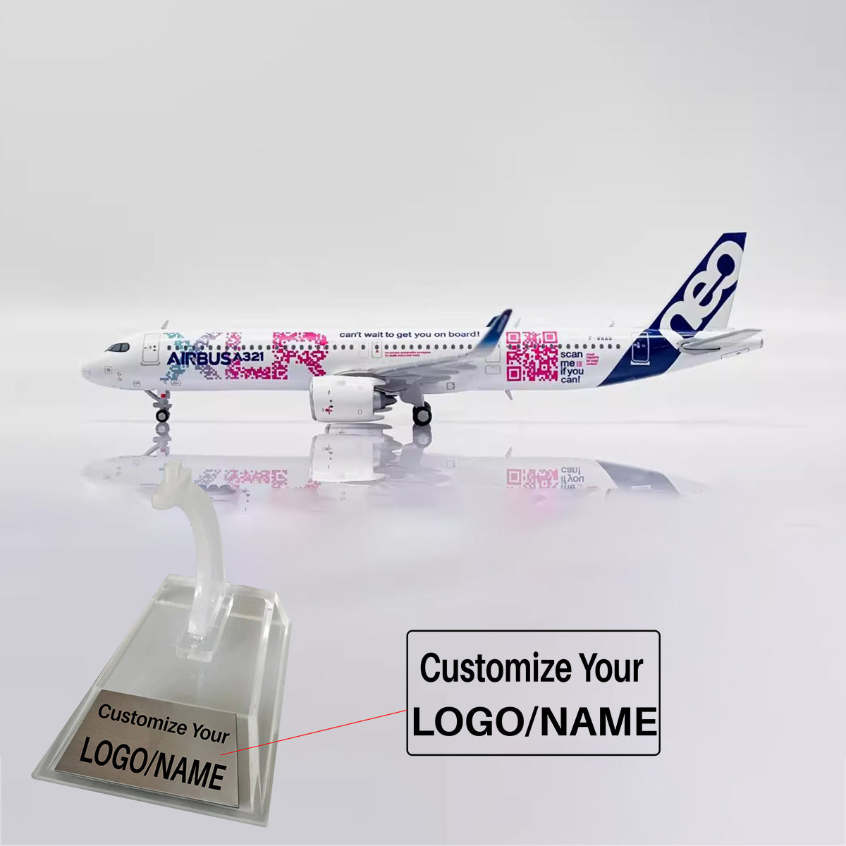 Airbus A321neo (Original Livery) Airplane Model F-WWAB (1/400 Scale)