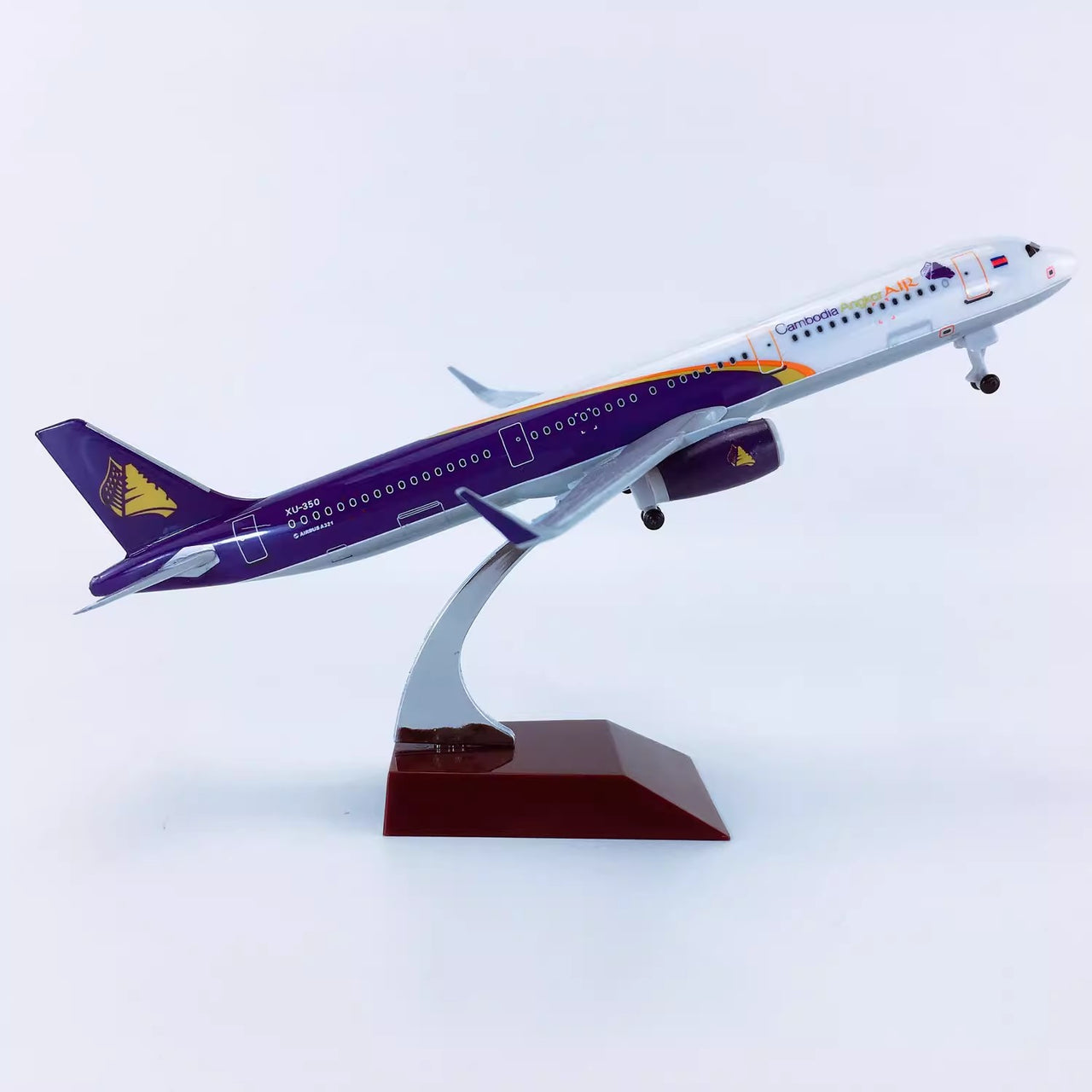 Cambodia Airlines Airbus A321 Airplane Model (1/200 Scale - 20CM)