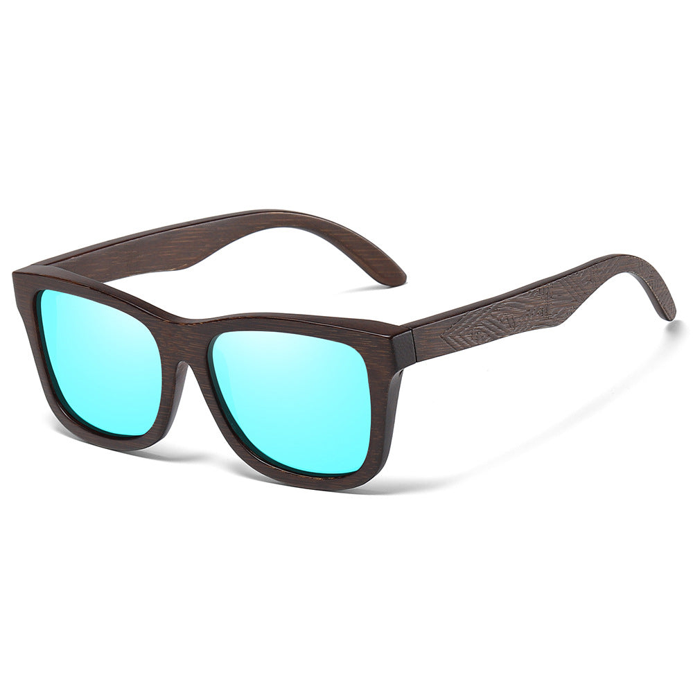 New Retro Polarized Wooden Frame Sunglasses