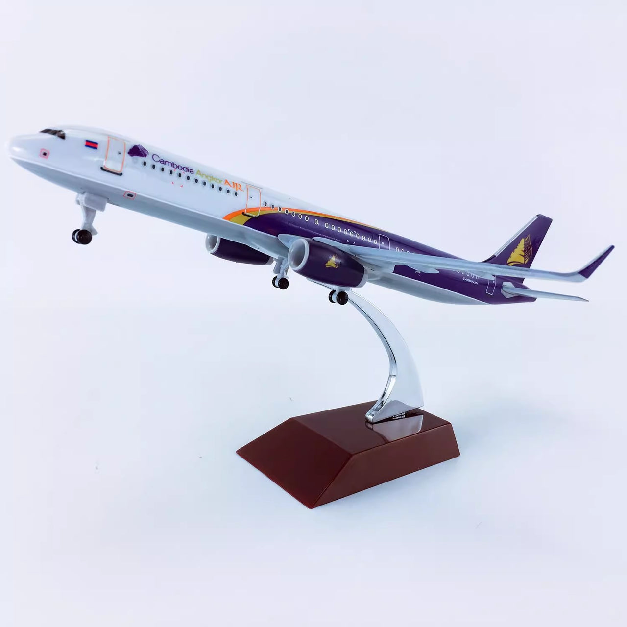 Cambodia Airlines Airbus A321 Airplane Model (1/200 Scale - 20CM)