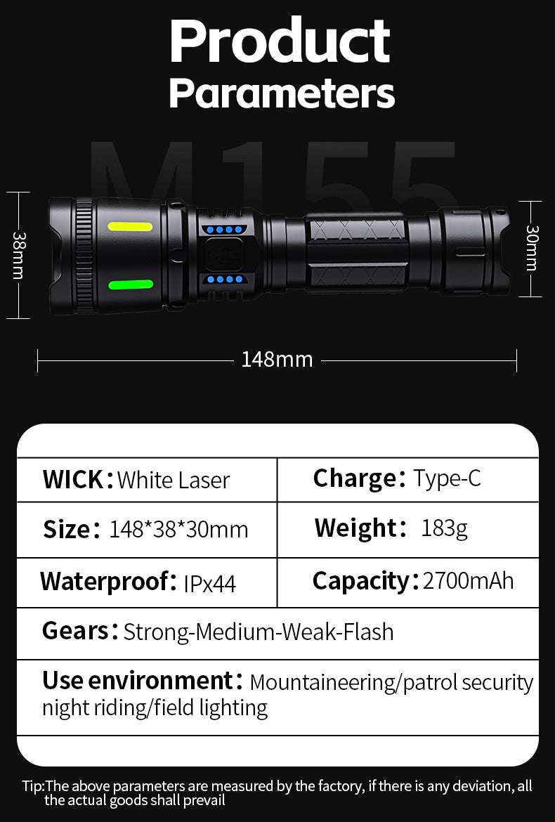 LED Tactical Long-Range Aluminum Alloy Light Flashlight