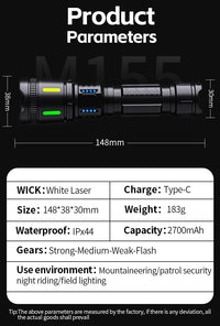 Thumbnail for LED Tactical Long-Range Aluminum Alloy Light Flashlight