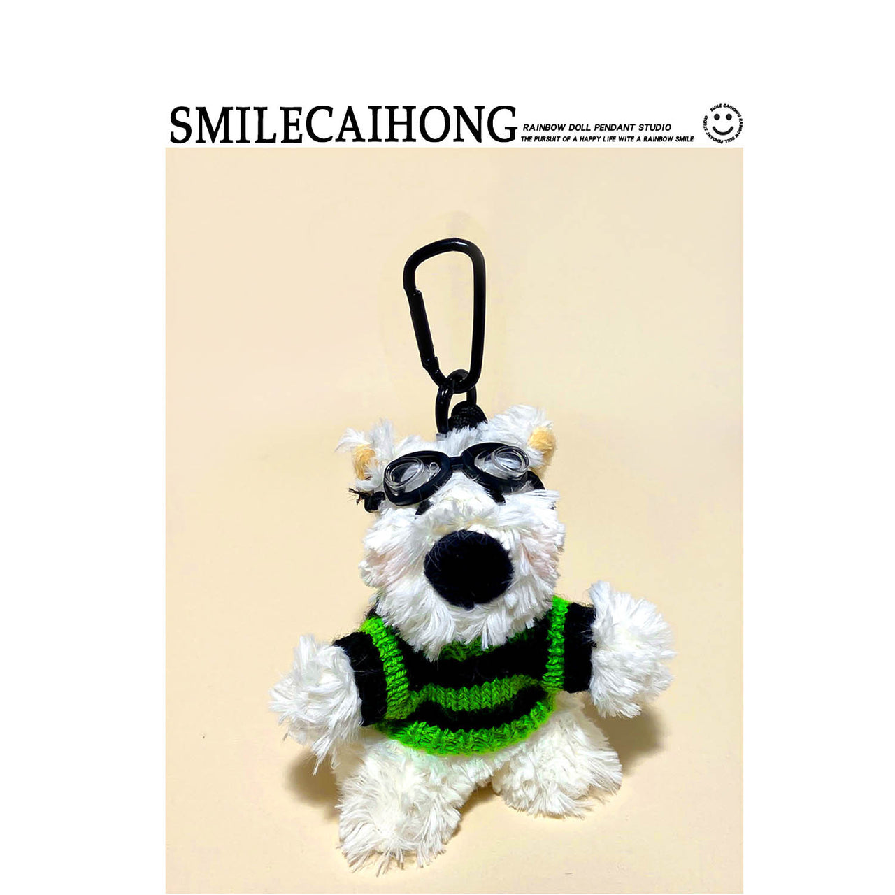 Cute Pilot Dog Key Ring Doll Pendant