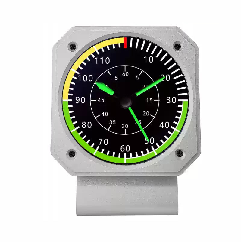 Airspeed Metal aluminum Flight clock Quartz movement Alarm( M3 )