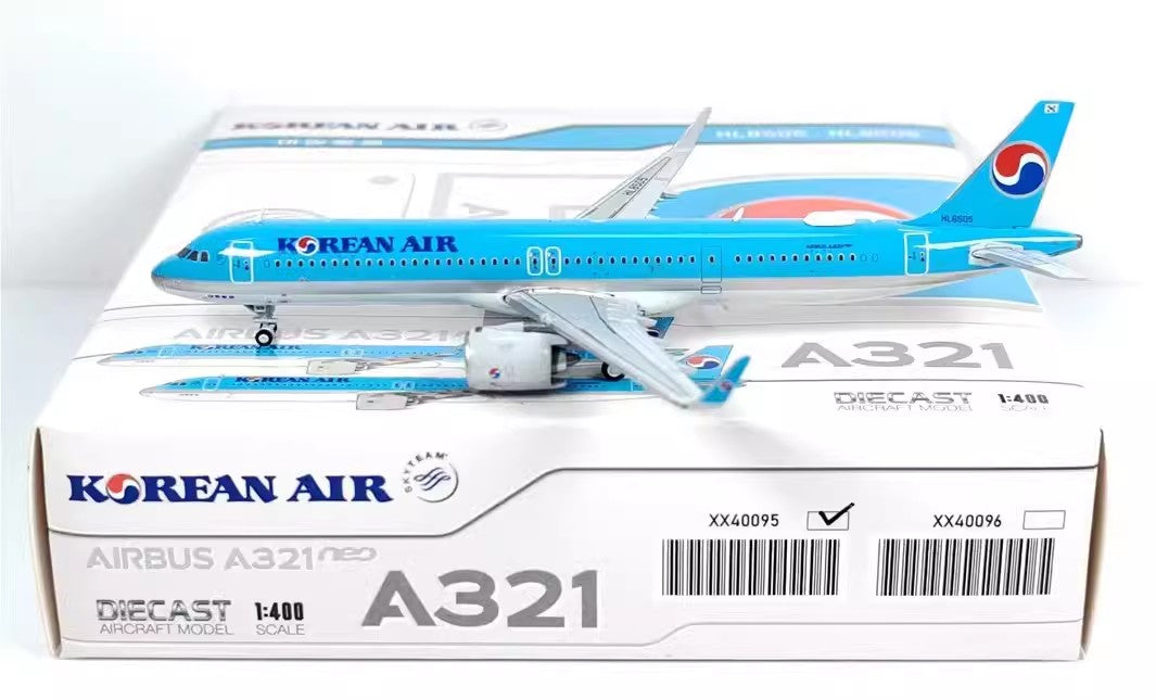 Korean Air Airbus A321Neo Airplane Model HL8505 (1/400 Scale)