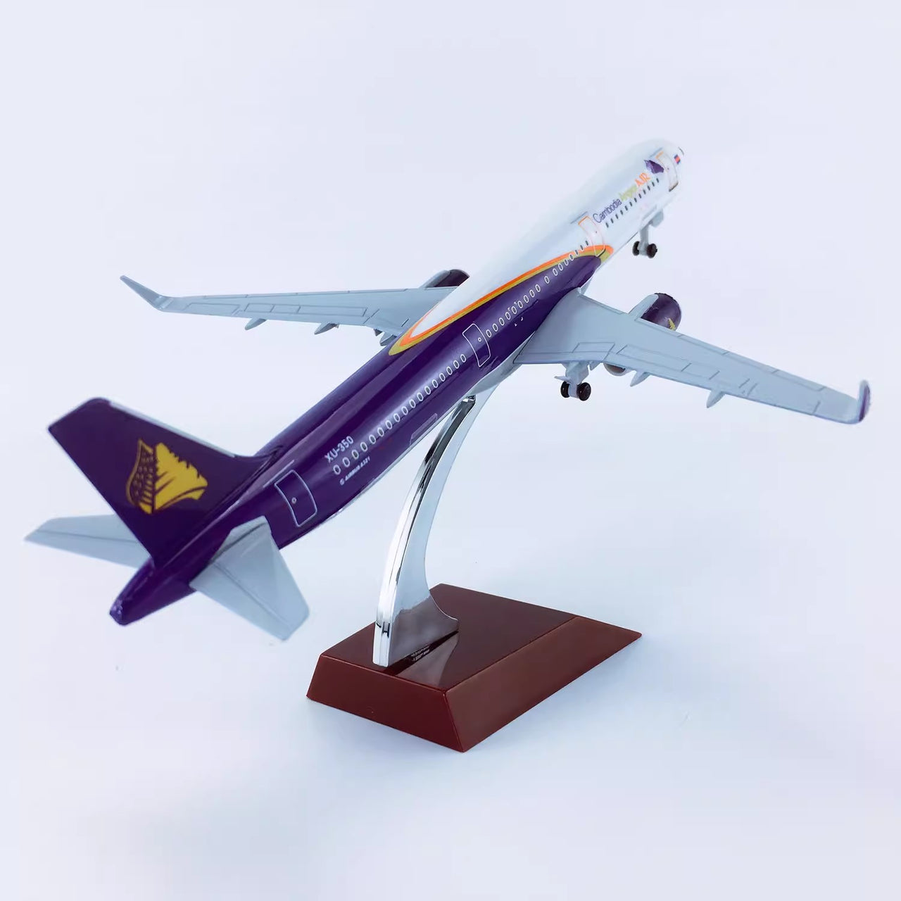 Cambodia Airlines Airbus A321 Airplane Model (1/200 Scale - 20CM)