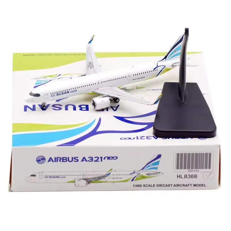 Air Busan South Korea Airbus A321neo Airplane Model (1/400 Scale)