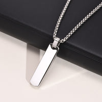 Thumbnail for Your Custom Design & Image & Logo & Text Design  Stainless steel  rectangular geometric necklace