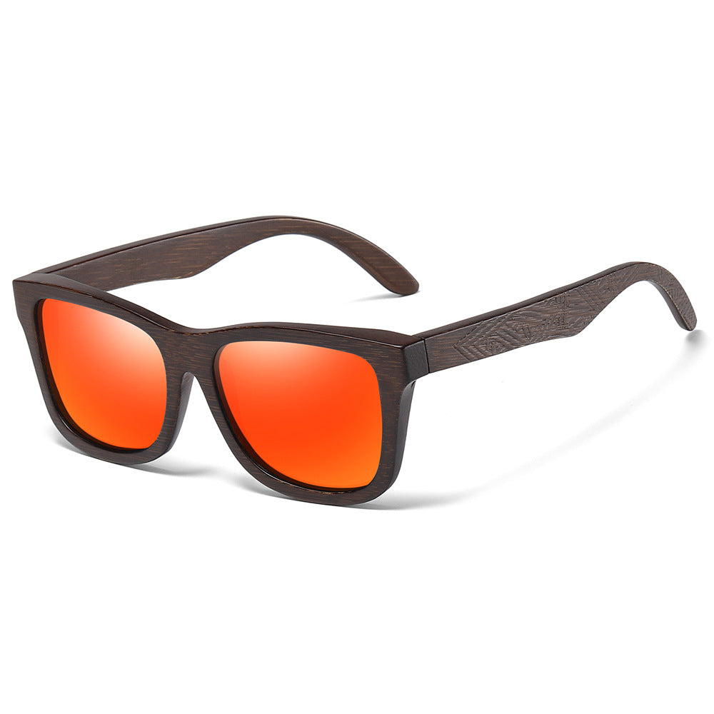 New Retro Polarized Wooden Frame Sunglasses