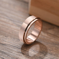 Thumbnail for Your Custom Design & Image & Logo & Text Design  Rotating Stainless Steel Couple Ring